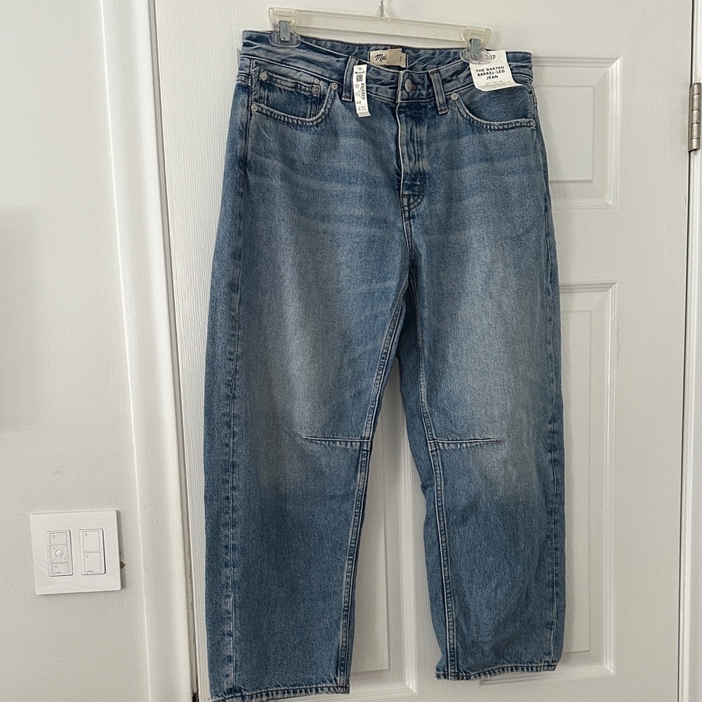NWT Madewell petite darted barrel leg jean